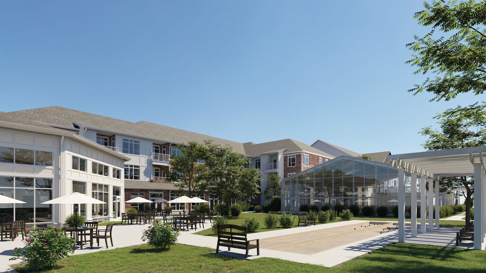 Avery Point courtyard view